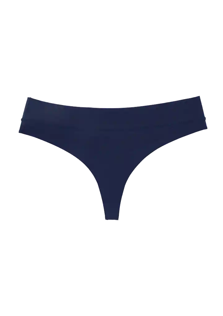 Panty Brasilera De Algodón Premium (1059) Azul Oscuro L