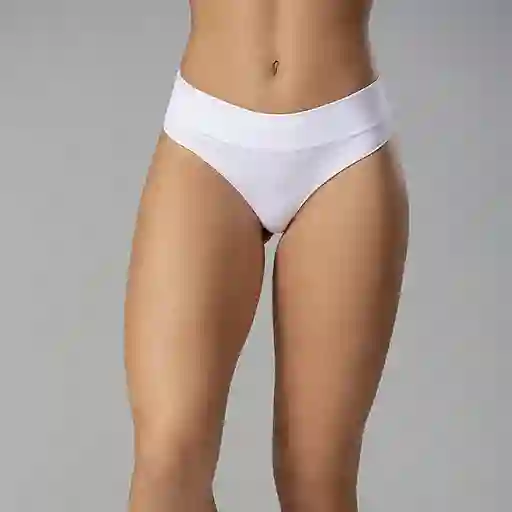 Panty Brasilera De Algodón Premium (1059) Blanco M