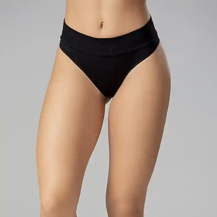 Panty Brasilera De Algodón Premium (1059) Negro Xl