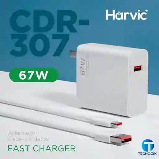 Cargador Rápido Cd-r-307 De 67w Puerto C