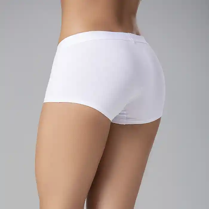 Panty Bóxer De Algodón Premium (6089) Blanco S