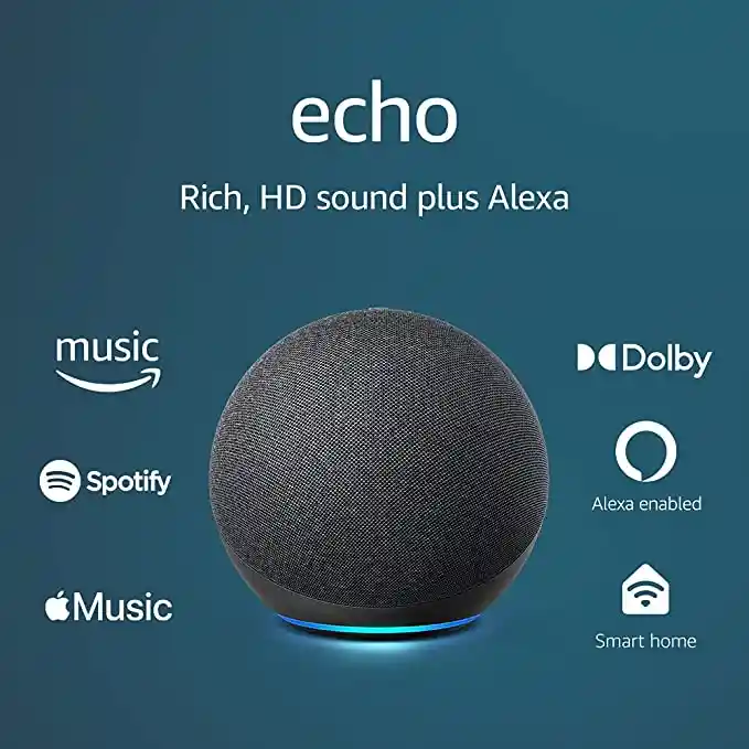 Amazon Nuevo Echo 4 Gen Smart Home Hub, Alexa Sonido Premium - Negro