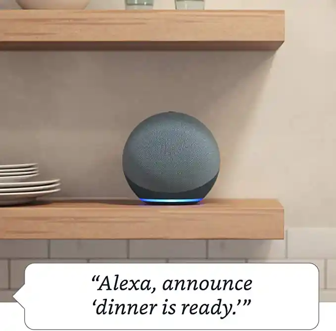 Amazon Nuevo Echo 4 Gen Smart Home Hub, Alexa Sonido Premium - Azul