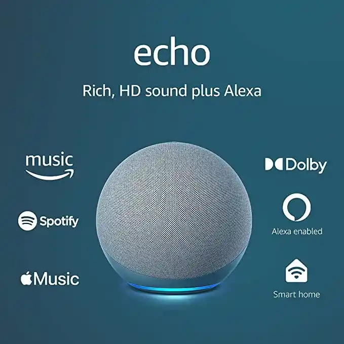 Amazon Nuevo Echo 4 Gen Smart Home Hub, Alexa Sonido Premium - Azul