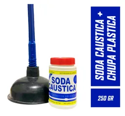 Soda Caustica 250 Gr + Chupa Plastica
