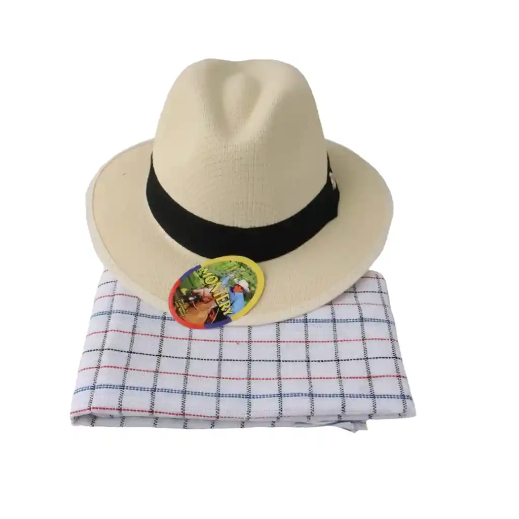 Sombrero Aguadeño + Poncho Paisa Para Niño 8 - 10 Años