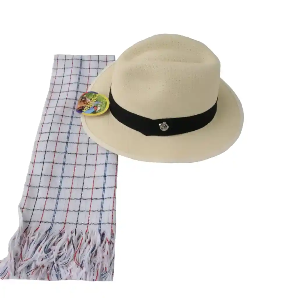 Sombrero Aguadeño + Poncho Paisa Para Niño 8 - 10 Años