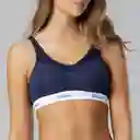 Brasier Deportivo Sin Varillas De Poli-algodón Premium (021071) Azul Oscuro 38b