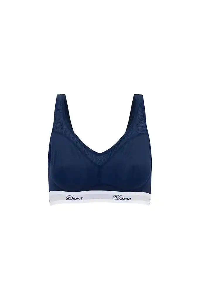 Brasier Deportivo Sin Varillas De Poli-algodón Premium (021071) Azul Oscuro 38b