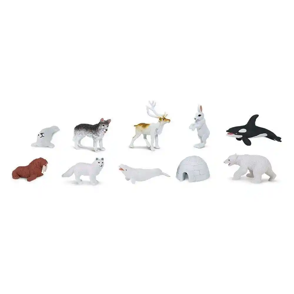 Tubo De Figuras De Animales Artico Colección Niños Y Niñas