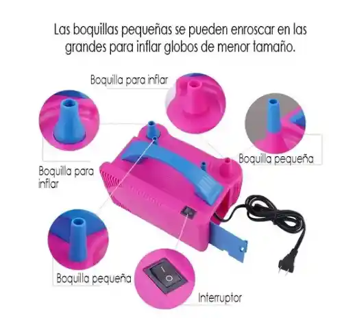 Inflador Bomba De Globos Eléctrico 600w