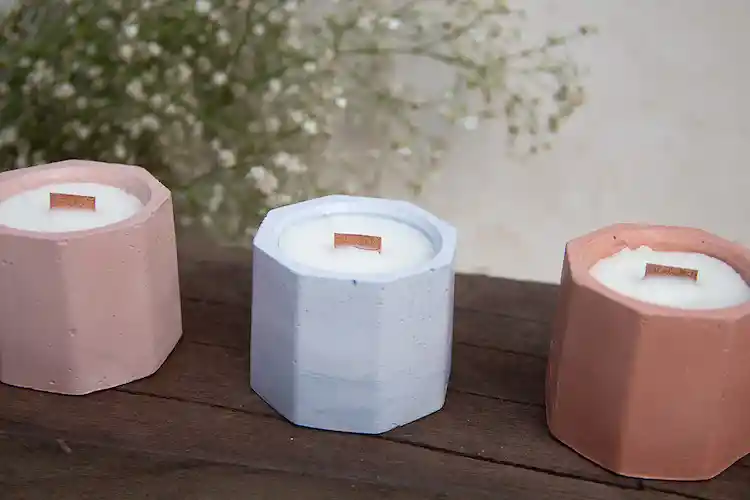 Candle Holder Cuero - Gris