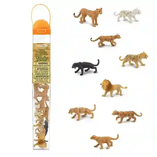 Tubos De Animales Grandes Felinos Colección Niños Y Niñas