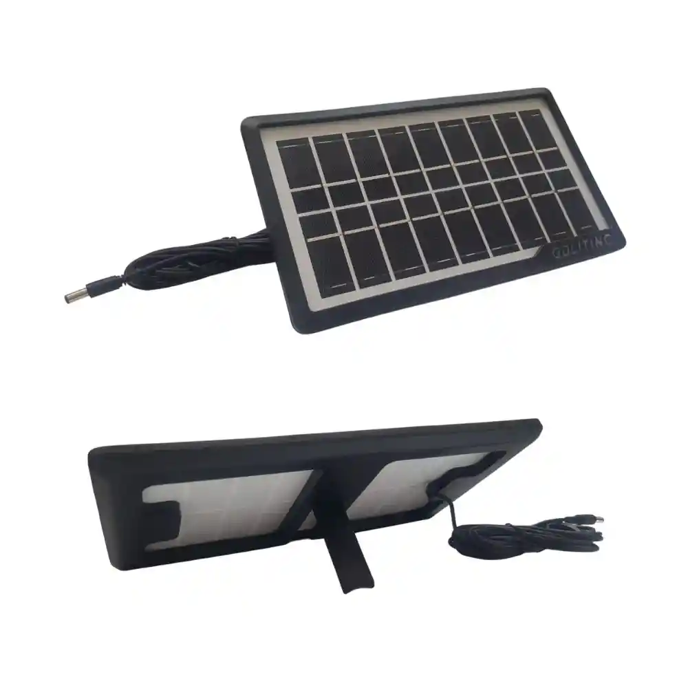 Sistema De Iluminación Portátil Panel Solar Linterna 3 Bombillos 1 Luz Disco Batería Gdlite Gd-1000a (5985)