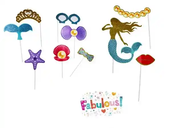 Figura Para Posar En Fotos Motivo Sirena X 10