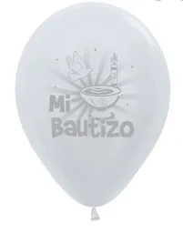 Bomba Globo Biodegradable De Latex Mi Bautizo R12