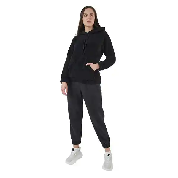 Hoodie Térmico Mujer Nevado Santa Isabel Talla M Negro