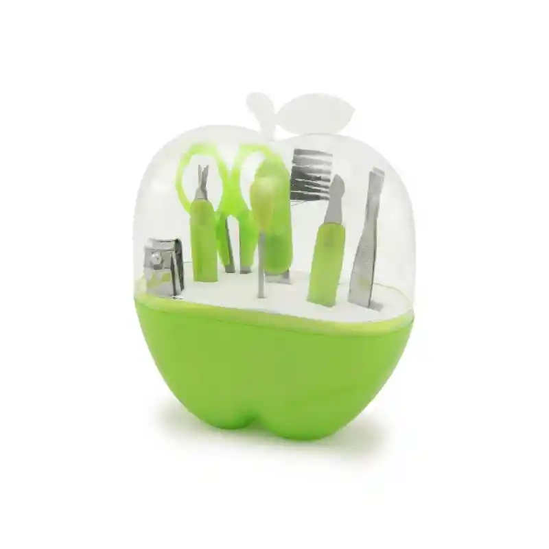 Set Manicure Manzana X8 Accesorios Color Verde