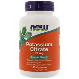 NOW FOODSCitrato De Potasio (Potassium Citrate) 99 Mg 180 Capsulas