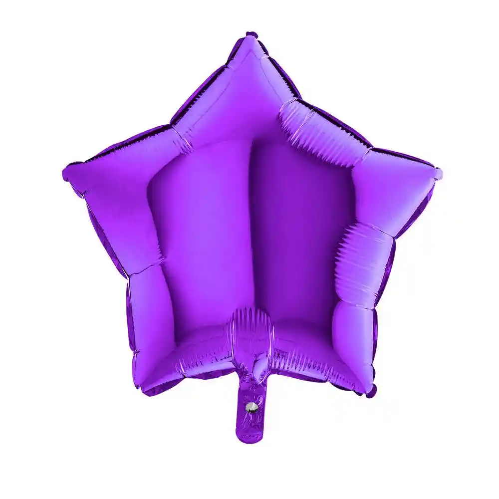 Globo Metalizado Estrella 18" 45 Cm Morado