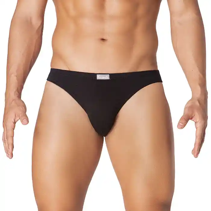 Tanga De Algodón Peinado Premium (2164) Negro