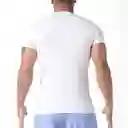 Camiseta Cuello Redondo De Algodón Premium (2020) Blanco M