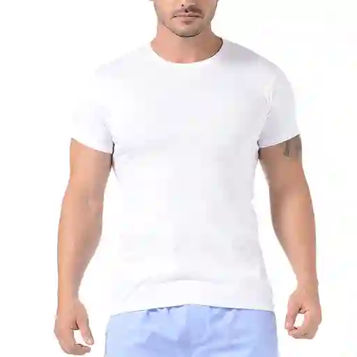 Camiseta Cuello Redondo De Algodón Premium (2020) Blanco M