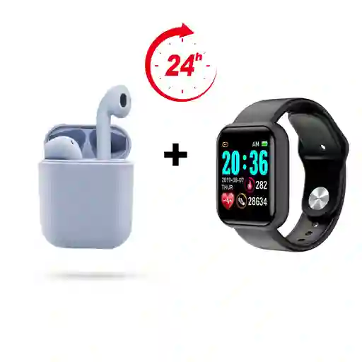 Combo 2x1 Reloj Inteligente + Audífonos Inalámbricos