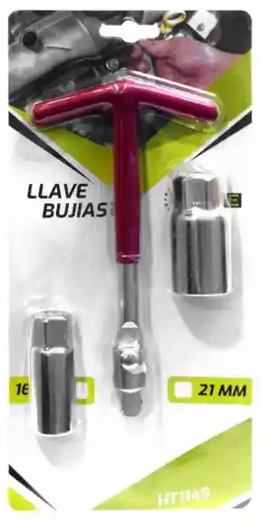 Llave Saca Bujias En T 3 Piezas 16mm Y 21mm Uduke