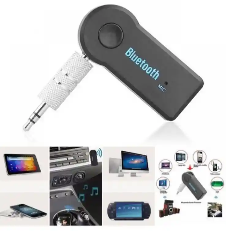 Adaptador Receptor Bluetooth Carro Recargable Aux Equipo