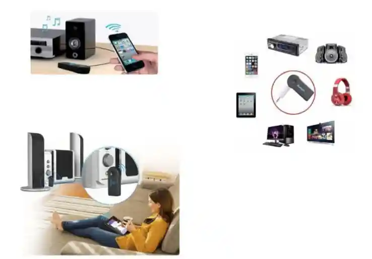 Adaptador Receptor Bluetooth Carro Recargable Aux Equipo