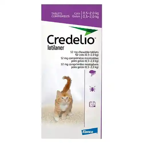 Credelio Gatos 12mg 0,5-2,0kg X Tableta