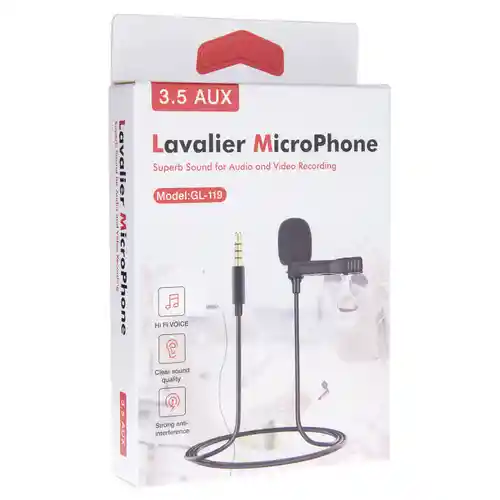 Micrófono Solapa Lavalier Para Pc Macbook Portátil Celular