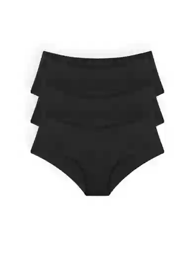 Panty Cachetero Invisible Microfibra (pack X3)(020389) Negro L