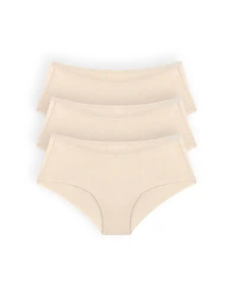 Panty Cachetero Invisible Microfibra (pack X3)(020389) Piel L