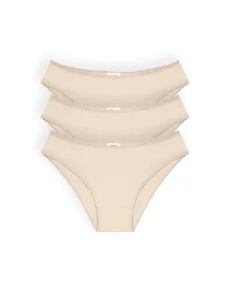 Panty Tanga De Algodón Premium (pack X3)(6011) Piel M