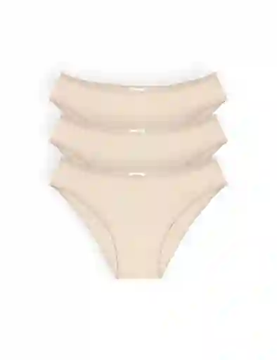 Panty Tanga De Algodón Premium (pack X3)(6011) Piel Xl