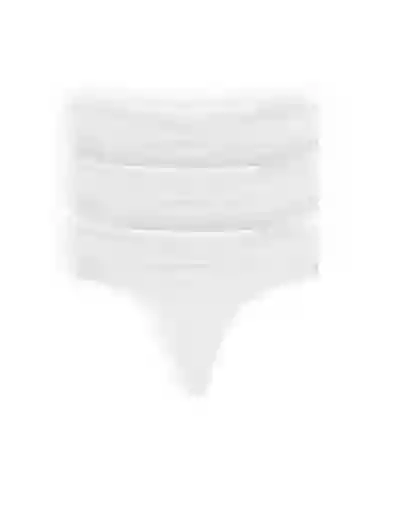 Panty Brasilera Algodón (pack X3)(1059) Blanco S