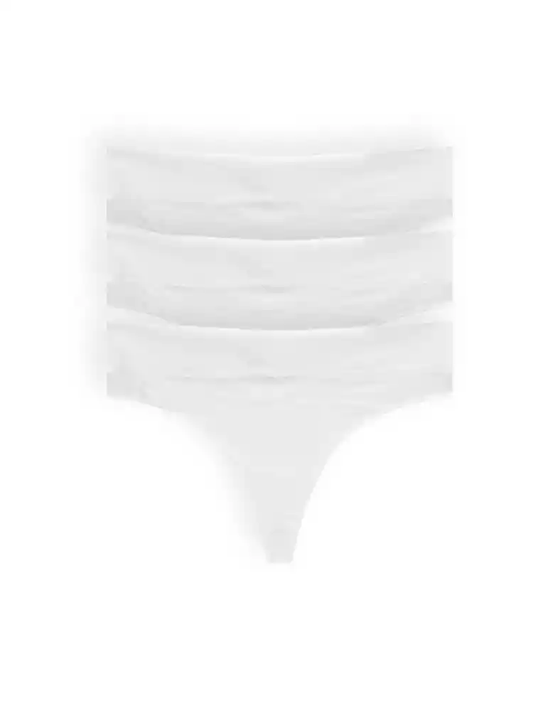 Panty Brasilera Algodón (pack X3)(1059) Blanco S