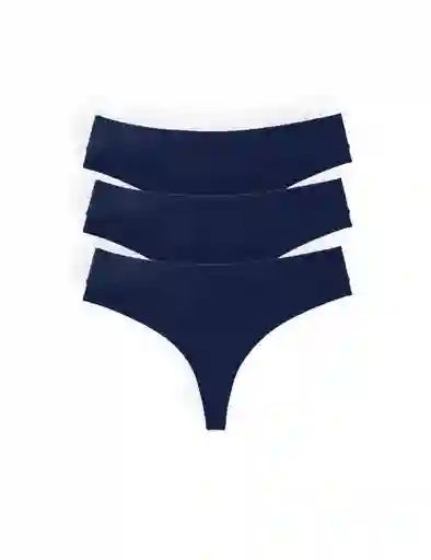 Panty Brasilera Algodón (pack X3)(1059) Azul Oscuro M