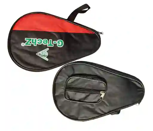 Forro Raqueta Ping Pong Tenis De Mesa Gtech Estuche - Negro/rojo