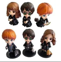 Harry Potter 6 Pcs Mini De Cabeza Grande Figuras De Accion Coleccionables Juguete