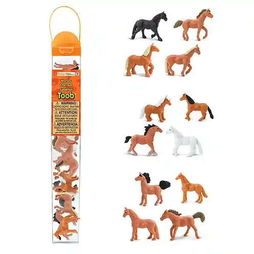 Tubos De Animales Caballos Colección Niños Y Niñas