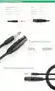 Cable Microfono 6.35 Macho A Xlr Hembra 3mt Ugreen 20720