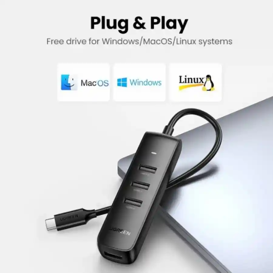 Hub Usb 3.0 A 4 Puertos Ugreen 80657