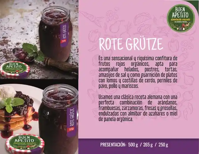 Rote Grütze – Confitura De Frutos Rojos 250g.