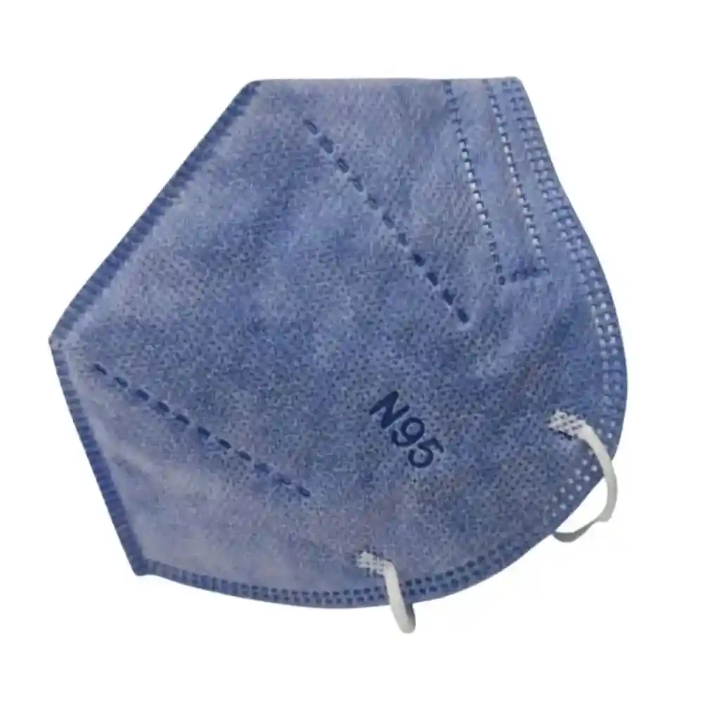 50 Tapabocas Adulto N95 5 Capas Azul Jean Empaque Individual