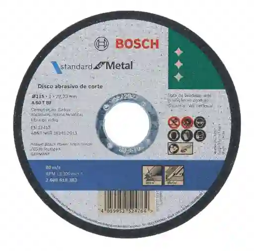 Bosch Disco De Corte Standard For Metal 4-1/2" X 1 Mm X 7/8"