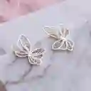 Aretes Topos Saty Mariposa En Filigrana Plateados