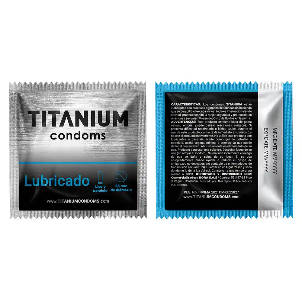 Condones Titanium Lubricado X 3